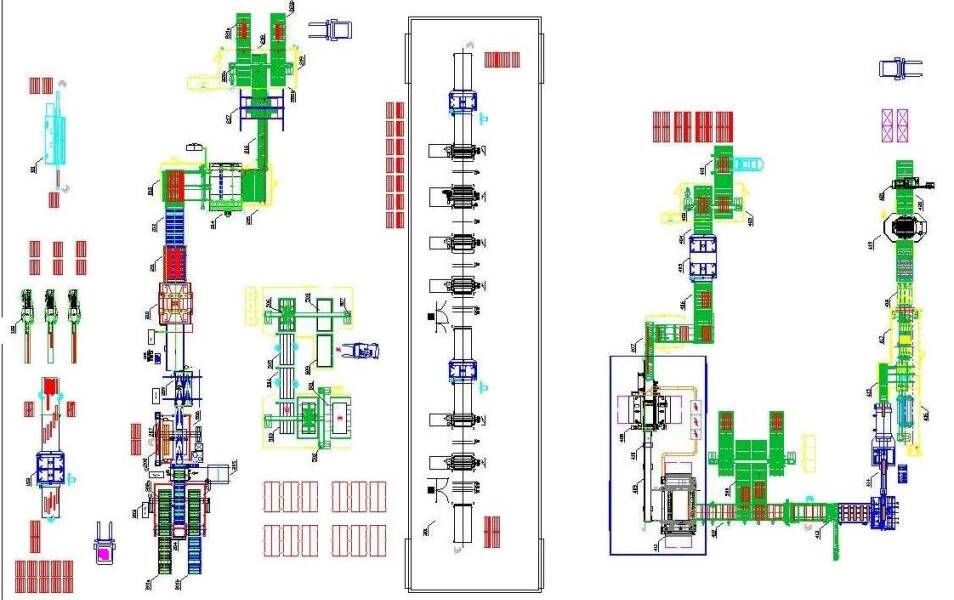 Machine photo plant for 2 layers parquet production